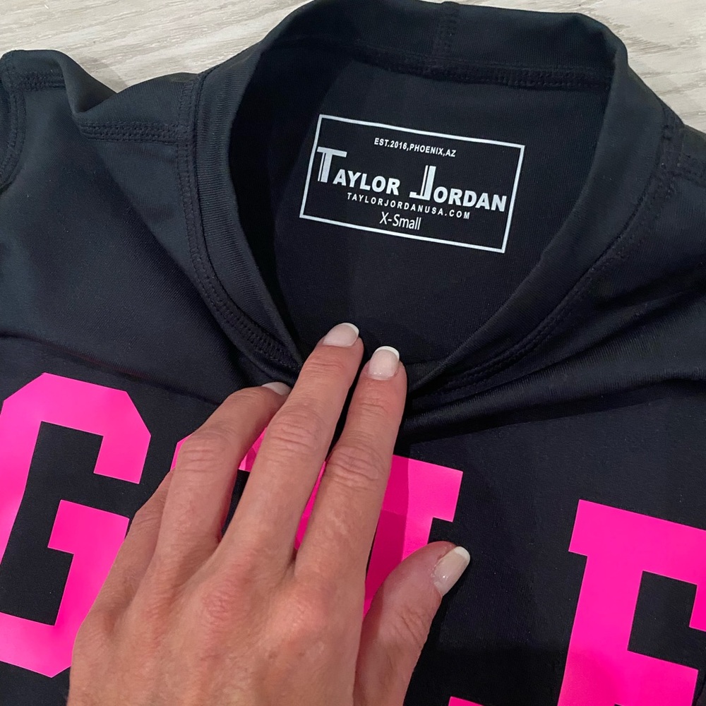 Black and Pink Women's Short Sleeve Tee